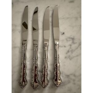 Oneida deluxe stainless BEETHOVEN Silverplate 4 Dinner Knives flatware